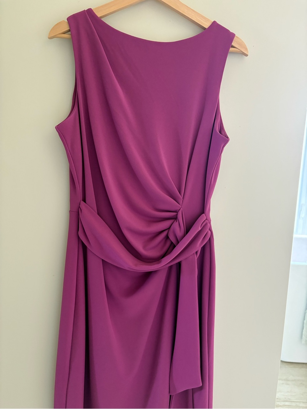Mexx Sleeveless Draped Knot Midi Dress - Magenta